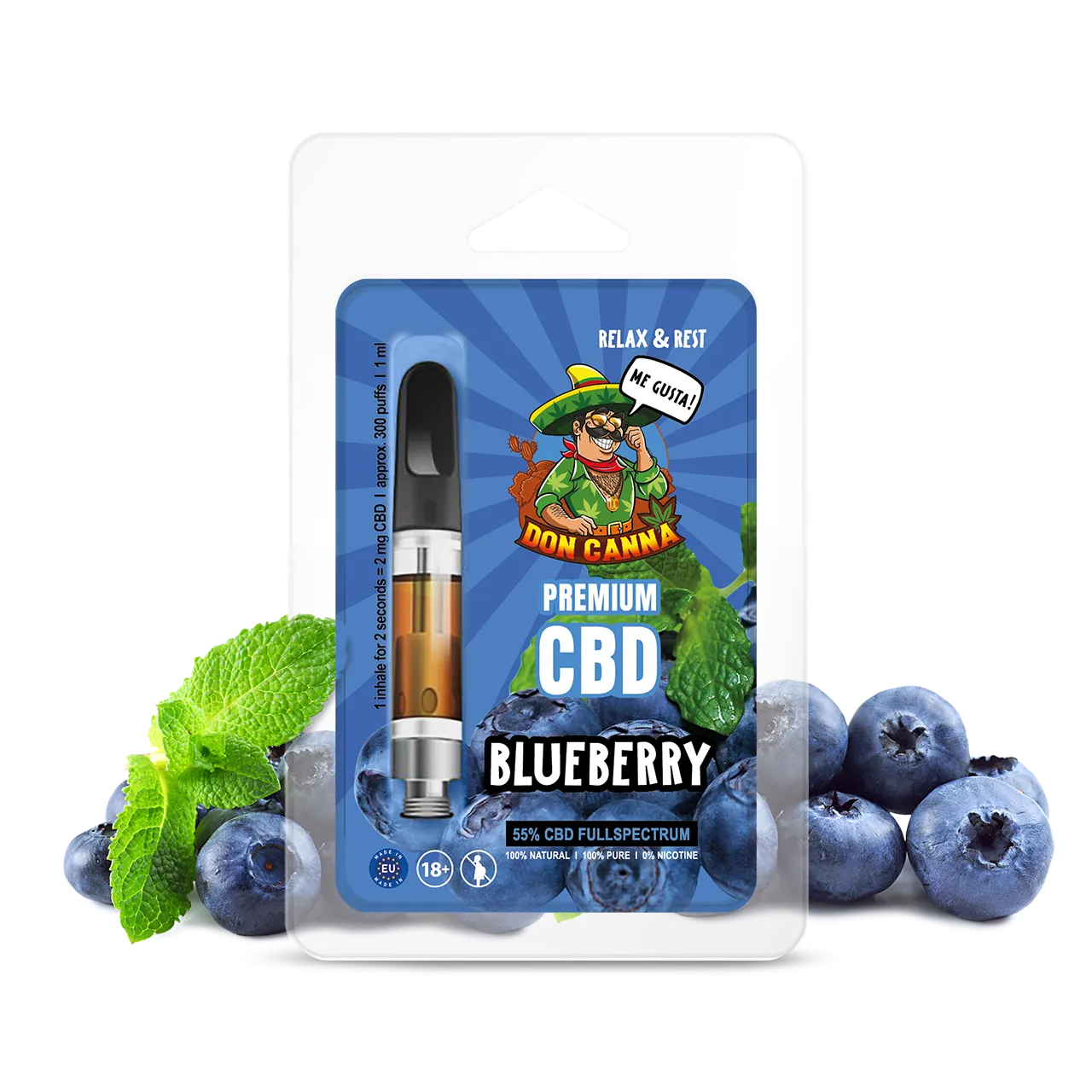 Don Canna CBD Vape Liquid Blueberry