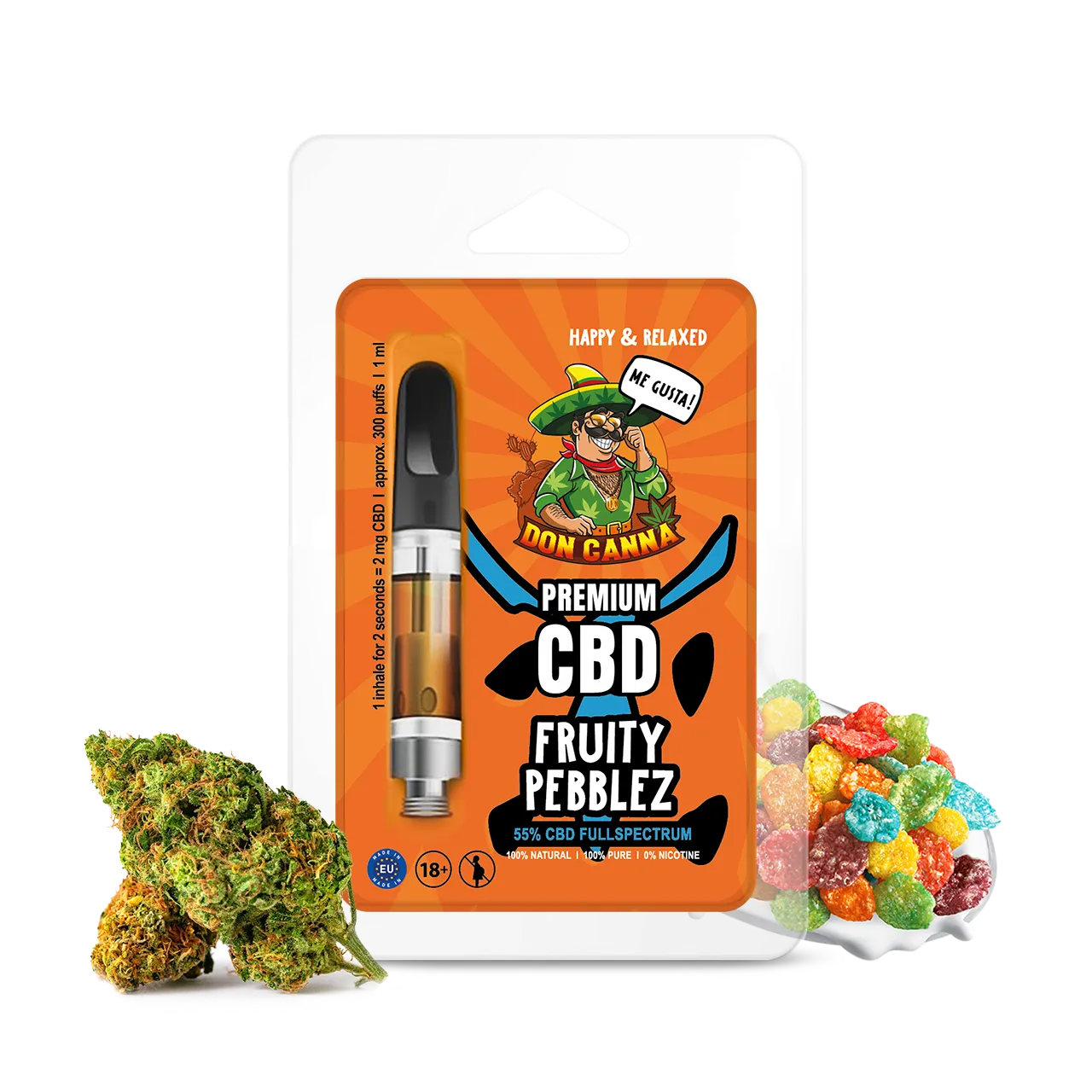 Don Canna CBD Vape Liquid Fruity Pepplez