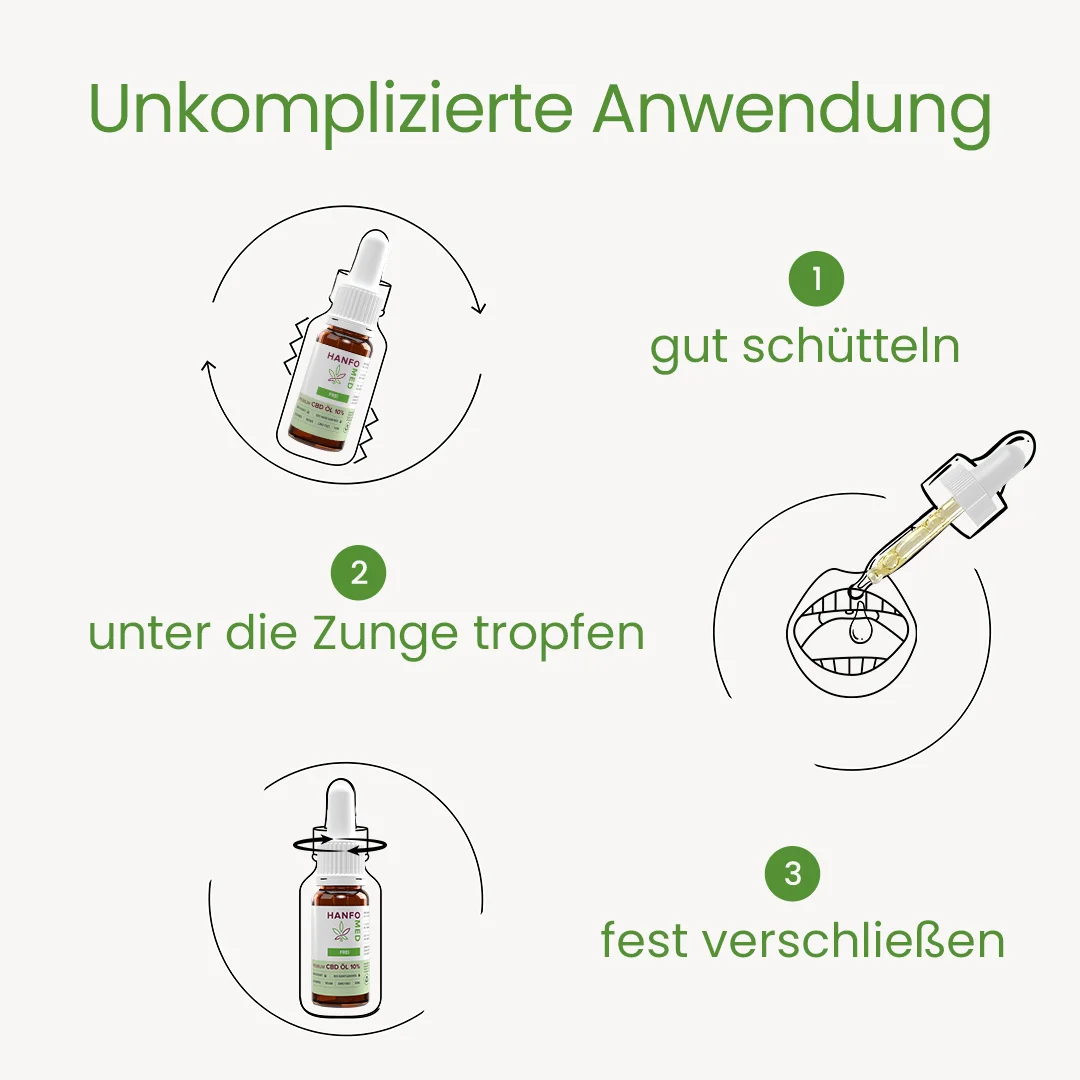 CBD Öl gegen Schmerzen 10 Prozent Anwendung