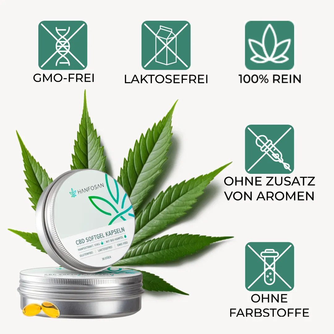 CBD Sofgel Kapseln Hanfosan Icons