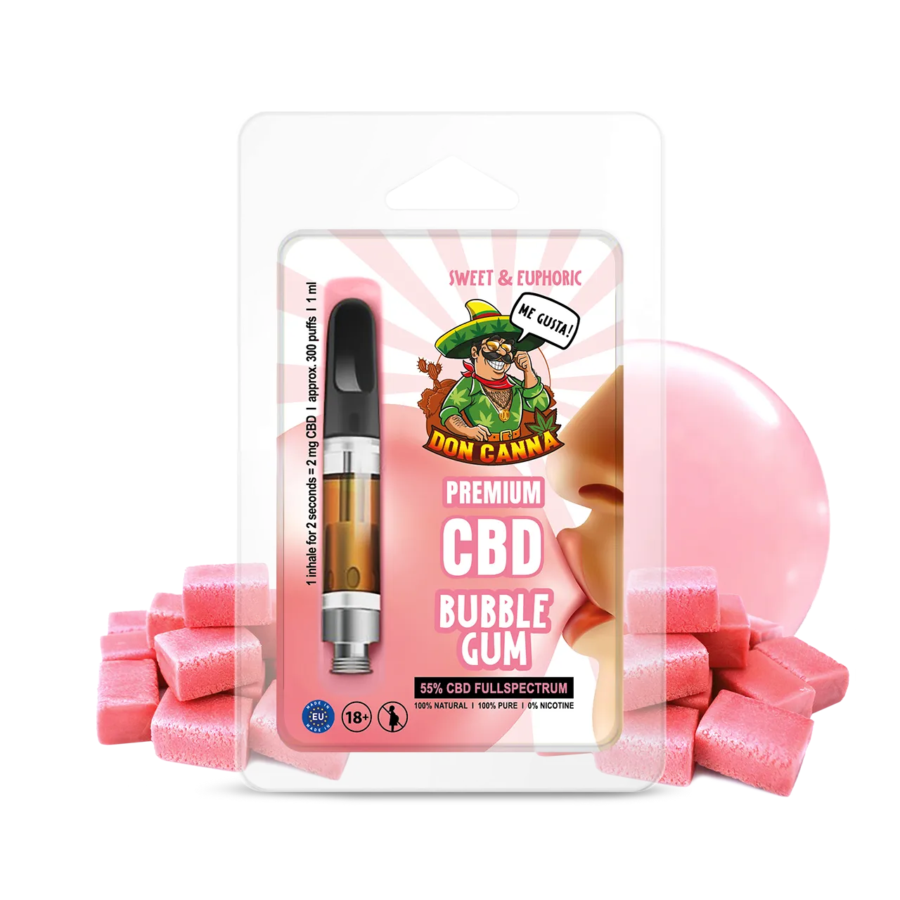 Don Canna CBD Vape Liquid Bubble Gum