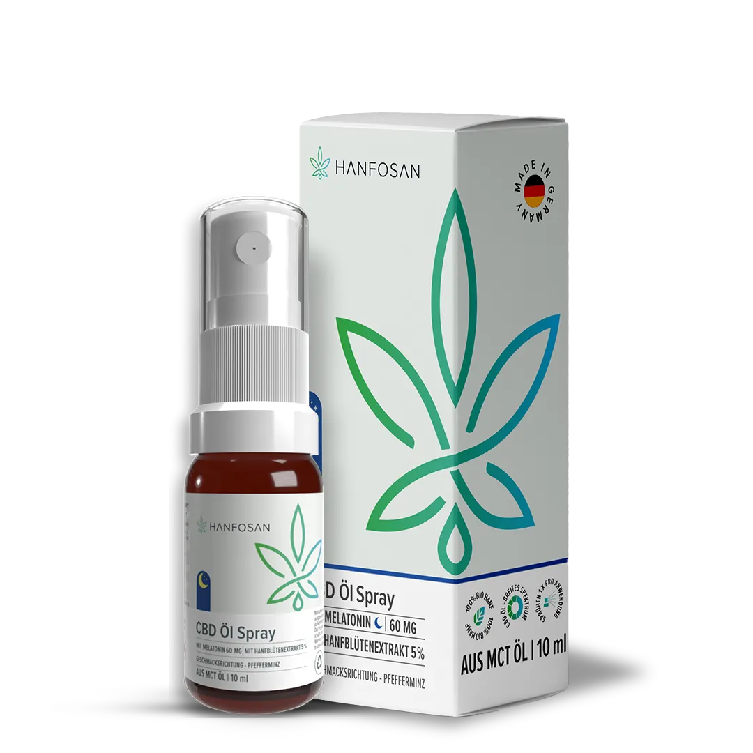  CBD Öl Spray mit Melatonin guter Schlaf 