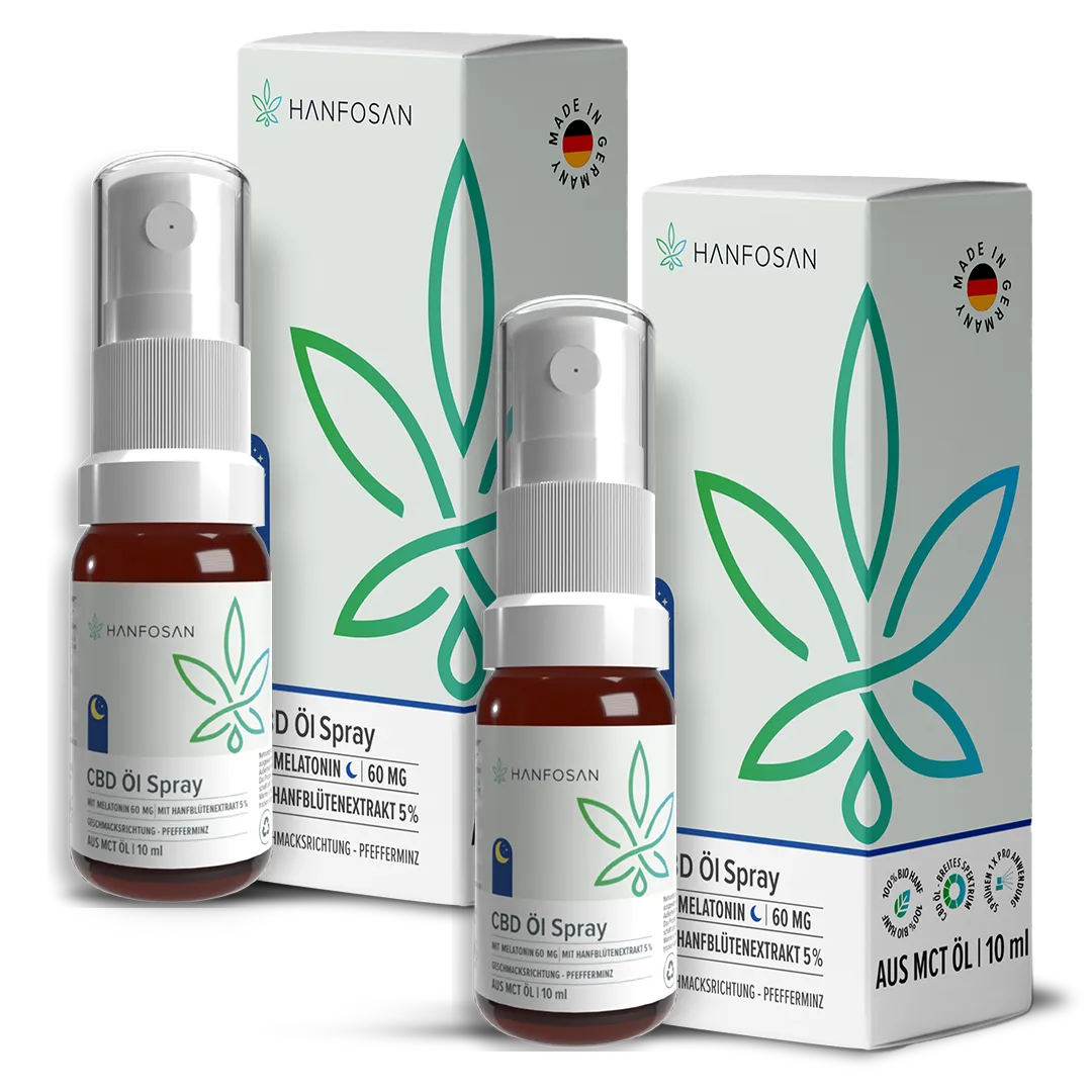  CBD Öl Spray mit Melatonin Doppelpack