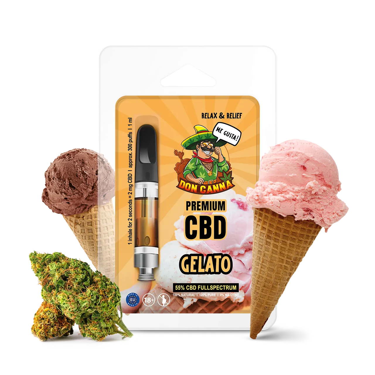 Don Canna CBD Vape Liquid Gelato